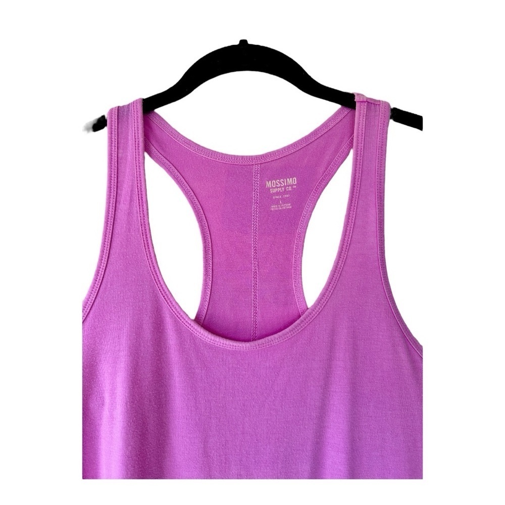 MOSSIMO SUPPLY CO. WOMENS, RACERBACK T-SHIRT IN PURPLE. SIZE L - Picture 3 of 6